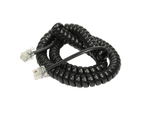 3m Coiled RJ10 Handset Cable