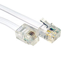 5m White RJ11 to RJ11 ADSL Modem Cable