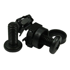 Server Rack Cage Nuts 10 Pack Black M6 x 16mm