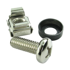 Server Rack Cage Nuts 20 Pack Nickel M6 x 16mm