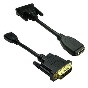 Leaded DVI to HDMI Adapter DVI-D Male to HDMI Female 15cm