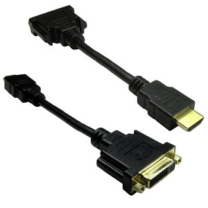 Leaded HDMI to DVI Adapter HDMI Male DVI-D Female 15cm
