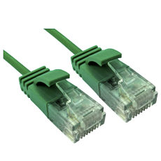 1m Slim Gigabit Network Cable CAT6 Low Smoke 2.8mm D Green