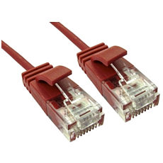 1.5m Slim Gigabit Network Cable CAT6 Low Smoke 2.8mm D Red