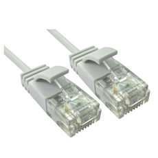 1.5m Slim Gigabit Ethernet Cable CAT6 Low Smoke 2.8mm D White