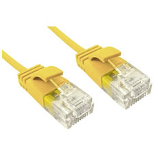 50cm Slim Gigabit Ethernet Cable CAT6 Low Smoke 2.8mm D Yellow