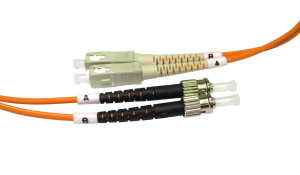 0.5m OM2 Fibre Optic Cable ST-SC orange 50/125