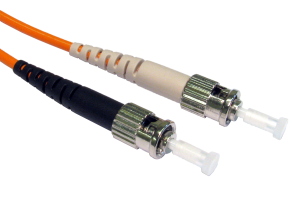 1m OM2 Fibre Optic Cable ST-ST orange 50/125