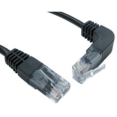 2m Straight to 90 Degree Angled Network Cable