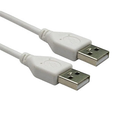 0.8m White USB A to A Cable USB2 80cm