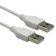 2m White USB A to A Cable USB2