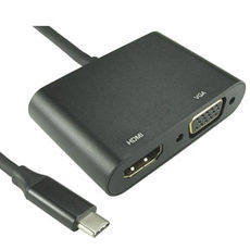 USB C to HDMI and VGA Adapter Cable
