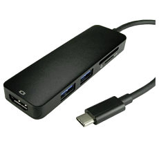 USB C to HDMI 4k 30Hz, 2x USB3.0 Hub + Card Reader Combo Adapter