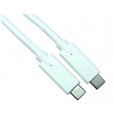 2m USB C to C to Cable White USB 3.1 10Gbps 100W (20V 5A)