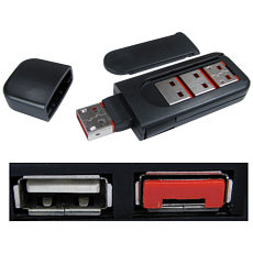 Bloqueur de port USB avec 1 clé et 20 ports USB 2.0/3.0 amovibles