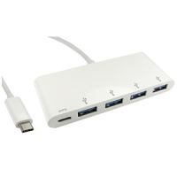 USB Type-C 4 Port USB Hub with Power Delivery USB 3.0