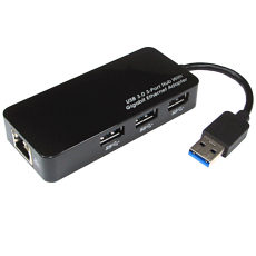 USB 3.0 Ethernet Network Adapter with USB Hub