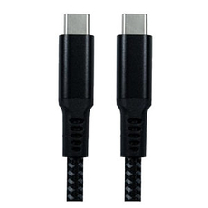 1.8m USB C Cable Braided Jacket Black USB 3.1 with 100W PD