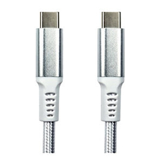 USB C Cable 1.8m Braided Jacket White USB 3.1 with 100W PD