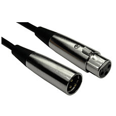 2m XLR Cable, 3 Pin Male to Female Microphone Lead